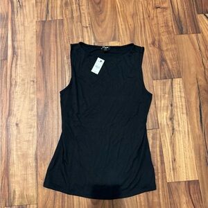 Express Black Fitted Sleeveless Tank Top